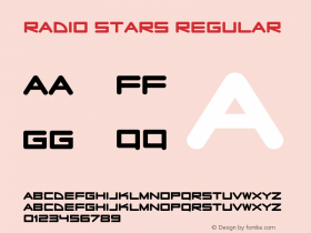 Radio Stars Regular OTF 4.000;PS 001.001;Core 1.0.29 Font Sample