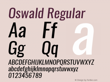 Oswald Regular 3.0; ttfautohint (v0.94.23-7a4d-dirty) -l 8 -r 50 -G 200 -x 0 -w 