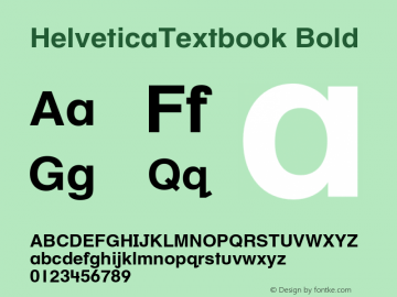 HelveticaTextbook Bold 001.000图片样张
