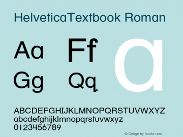 HelveticaTextbook Roman 001.000图片样张