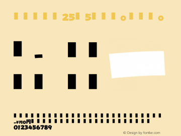 TT-Num25-N5-Bold Bold Version 3.00图片样张