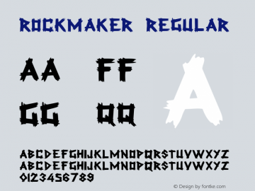 Rockmaker Regular 001.067 Font Sample