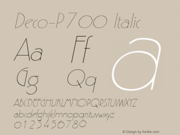 Deco-P700 Italic 1.0 Sun May 16 16:00:34 1999图片样张