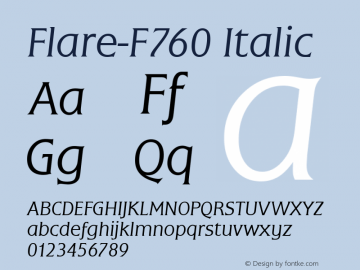 Flare-F760 Italic 1.0 Sat May 15 15:08:53 1999图片样张