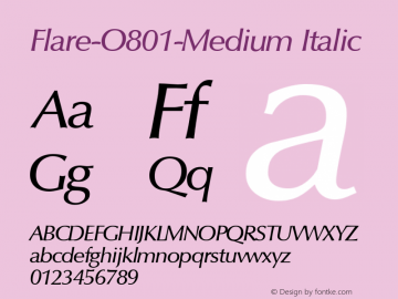 Flare-O801-Medium Italic 1.0 Sat May 15 15:55:38 1999图片样张