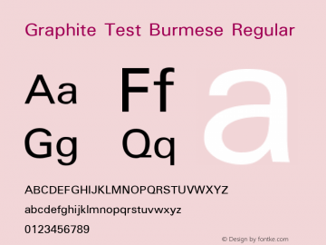 Graphite Test Burmese Regular Version 1.00图片样张