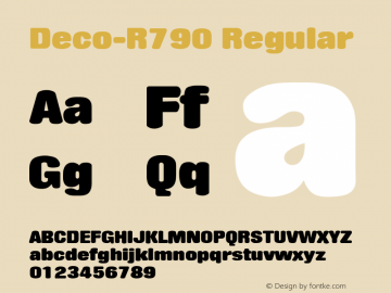 Deco-R790 Regular 1.0 Sun May 16 16:23:34 1999 Font Sample