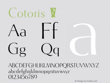 Cotoris ☞ Version 2.200;com.myfonts.easy.flat-it.cotoris.regular.wfkit2.version.3Nxf Font Sample