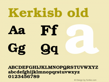 Kerkisb old Version 001.000 Font Sample