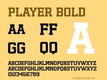 Player Bold 1.0 April 2007;com.myfonts.easy.canadatype.player.bold.wfkit2.version.2W3u图片样张
