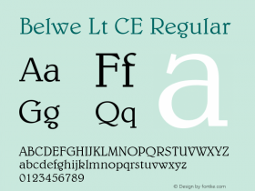 Belwe Lt CE Regular Version 1.50 Font Sample