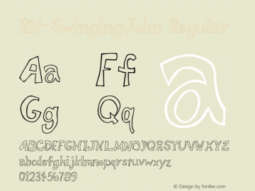 RN-SwingingJohn Regular Version 1.00 Font Sample