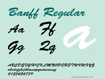 Banff Regular 001.003 Font Sample