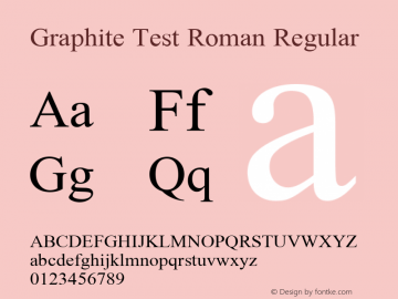 Graphite Test Roman Regular Version 4.100图片样张