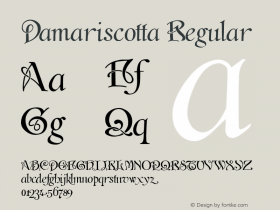 Damariscotta Regular Macromedia Fontographer 4.1.4 6/21/07图片样张
