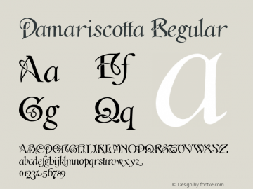 Damariscotta Regular Macromedia Fontographer 4.1.4 6/21/07 Font Sample
