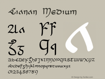 Cianan Medium Version 2.000 Font Sample