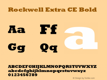 Rockwell Extra CE Bold Version 1.50图片样张