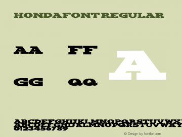 HondaFont Regular visit www.sharkshock.com Font Sample