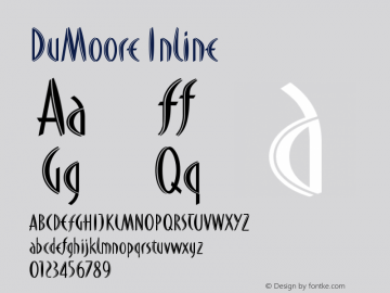 DuMoore Inline Version 001.000 Font Sample