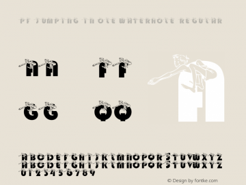 pf_jumping_in_ole_waterhole Regular 2002; 1.0, initial release Font Sample