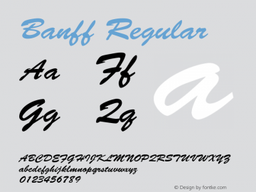 Banff Regular 001.003 Font Sample