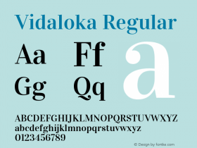 Vidaloka Regular Version 1.011 Font Sample