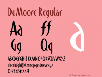 DuMoore Regular Version 001.000 Font Sample