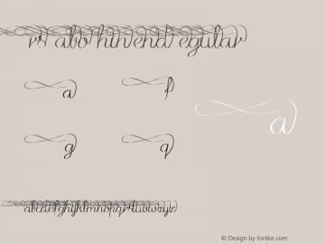 Mrs Sabo Thin end Regular Version 1.000 2007 initial release Font Sample