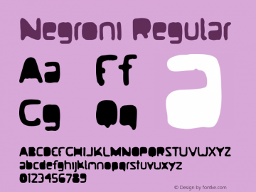 Negroni Regular Version 001.000图片样张