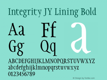 Integrity JY Lining Bold 1.1 Sat Apr 13 19:41:09 2002图片样张