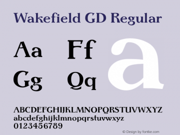 Wakefield GD Regular V.2.0图片样张