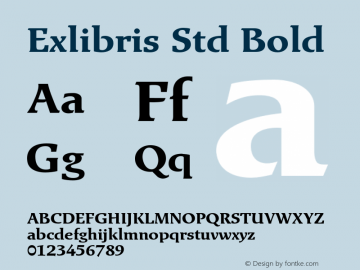 Exlibris Std Bold Version 001.000图片样张