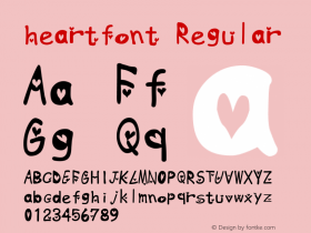 heartfont Regular 1.0 Font Sample