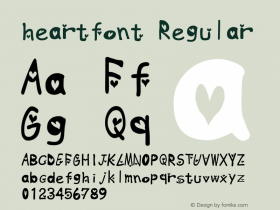 heartfont Regular 1.0 Font Sample