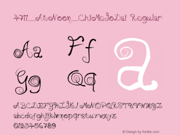 4711_AtNoon_ChiMeJoDai Regular Version 2.0   27 July 2005 Font Sample