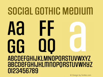 Social Gothic Medium Version 2.034 2014图片样张