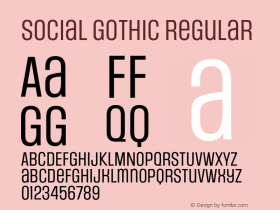 Social Gothic Regular Version 2.034 2014图片样张