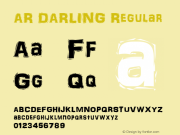 AR DARLING Font Family|AR DARLING-Uncategorized Typeface-Fontke.com