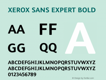 Xerox Sans Expert Bold Version 1.000图片样张