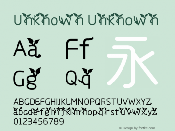Unknown Unknown Unknown Font Sample