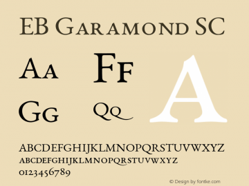 EB Garamond SC Version 000.010 Font Sample