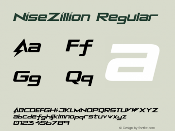 NiseZillion Regular Version 1.00图片样张