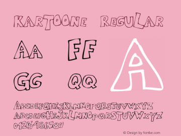 Kartoone Regular 1.6 Font Sample