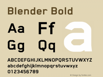 Blender Bold 001.005 Font Sample
