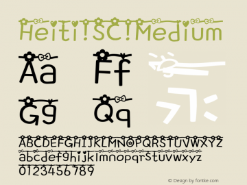 Heiti SC Medium 7.1d1e1 Font Sample