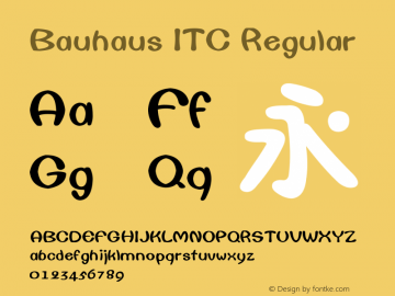 Bauhaus ITC Regular Version 1.20图片样张