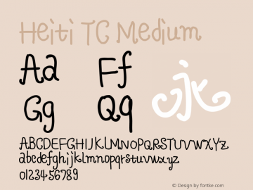 Heiti TC Medium 7.0d21e1 Font Sample