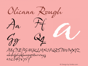 Olicana Rough Version 1.012 Font Sample