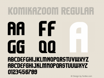 Komikazoom Regular Version 001.000 Font Sample